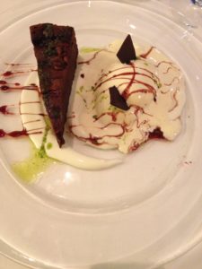 Chocolate Cake with Vanilla Ice Cream