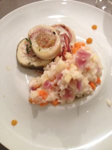 fish with risotto